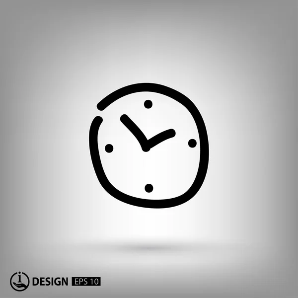 Pictograph of clock icon — Stock Vector