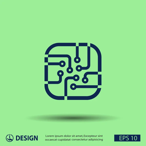 Pictograph van circuit board — Stockvector