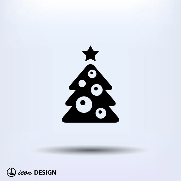 Pictograph van kerstboom — Stockvector