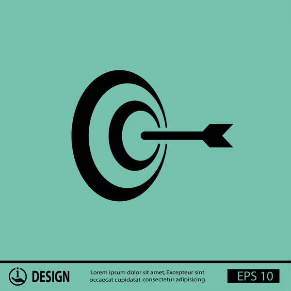 Pictograaf van doelwit met pijl — Stockvector