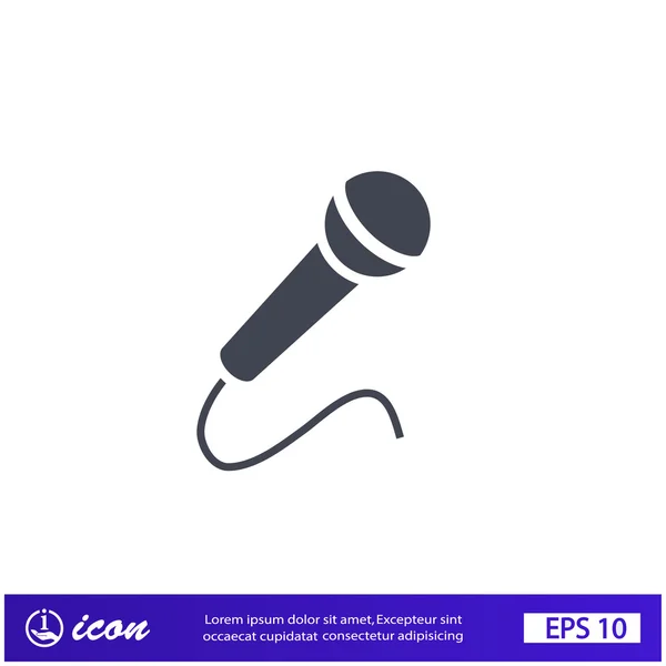 Icône microphone simple — Image vectorielle