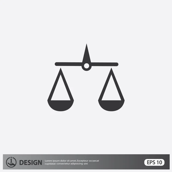 Pictograph skala keadilan - Stok Vektor