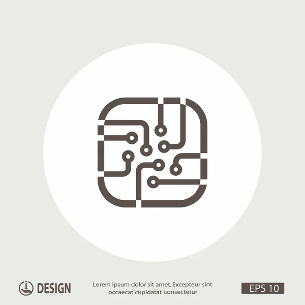 Pictogramme de la carte de circuit imprimé — Image vectorielle