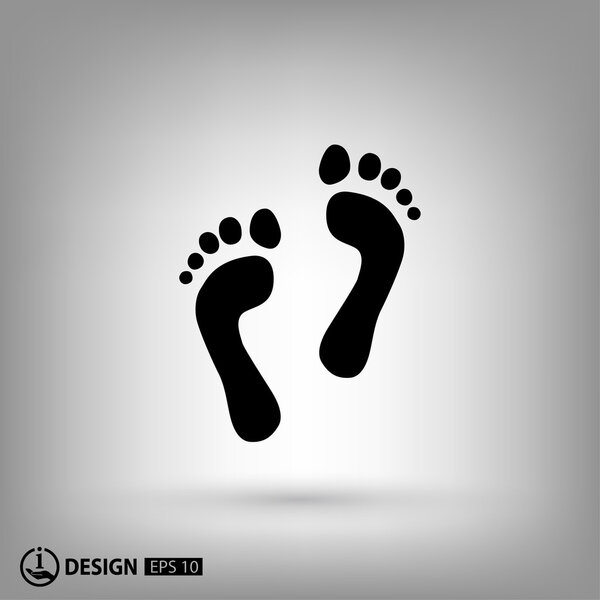 Pictograph of footprints  icon