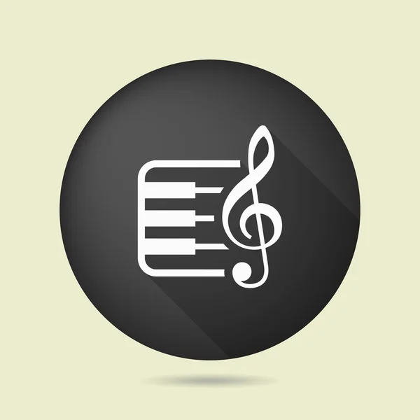 Musikknappen och tangentbord — Stock vektor