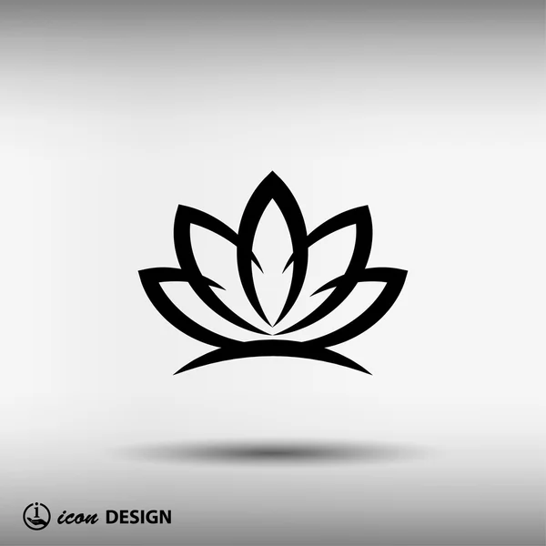 Pictogramme de fleur de lotus — Image vectorielle