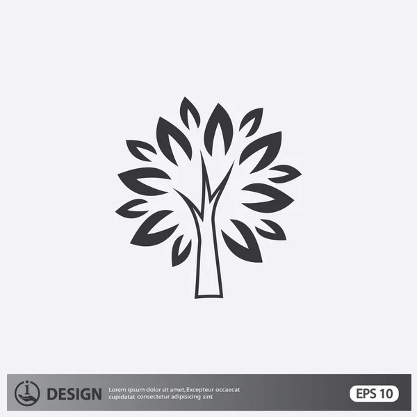 Pictogramme de la silhouette de l'arbre — Image vectorielle