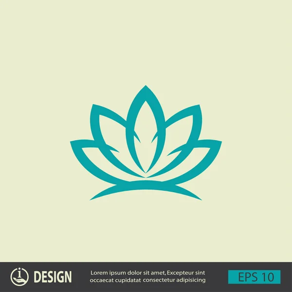 Pictograph van prachtige lotus — Stockvector