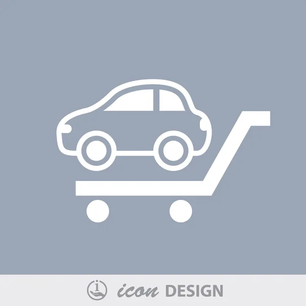 Pictografía del icono del coche — Vector de stock