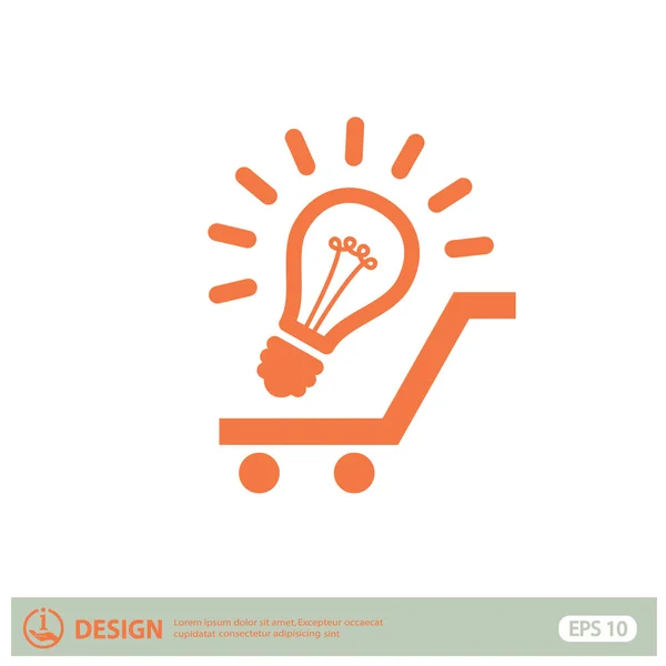 Pictograph of light bulb — Stock Vector