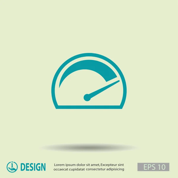 Pictograph för hastighetsmätare icon — Stock vektor