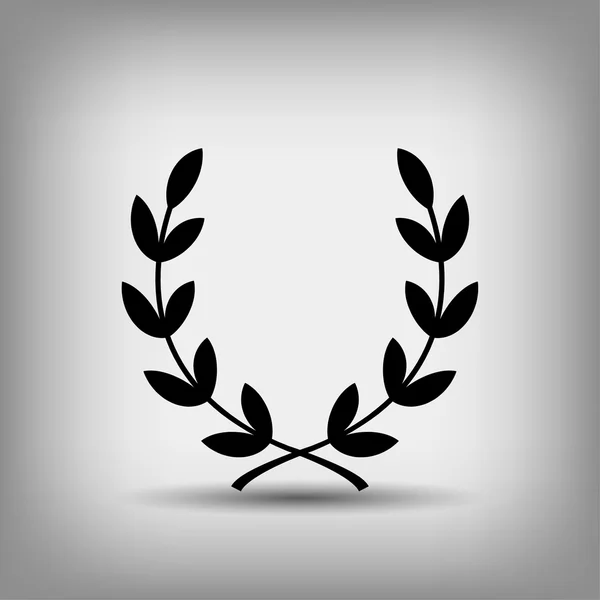 Pictograph of laurel wreath — Stock Vector