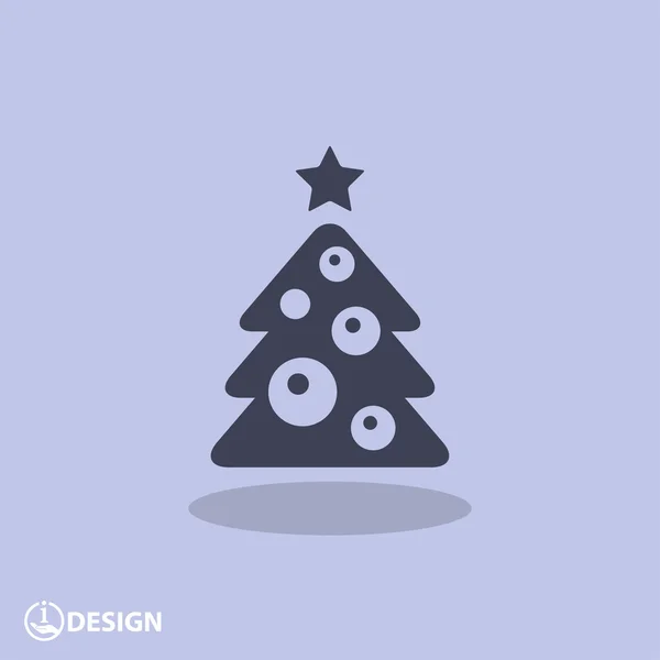 Pictograph of christmas tree — Stock Vector