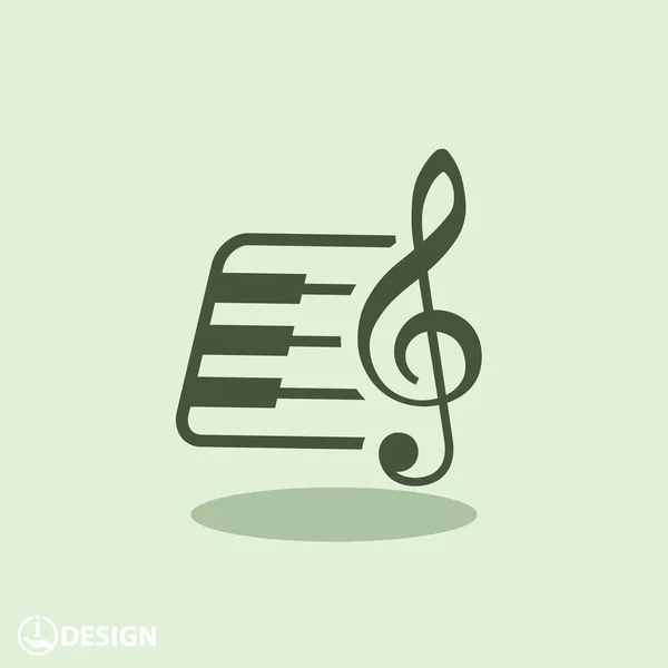 Music key and keyboard — Stock Vector