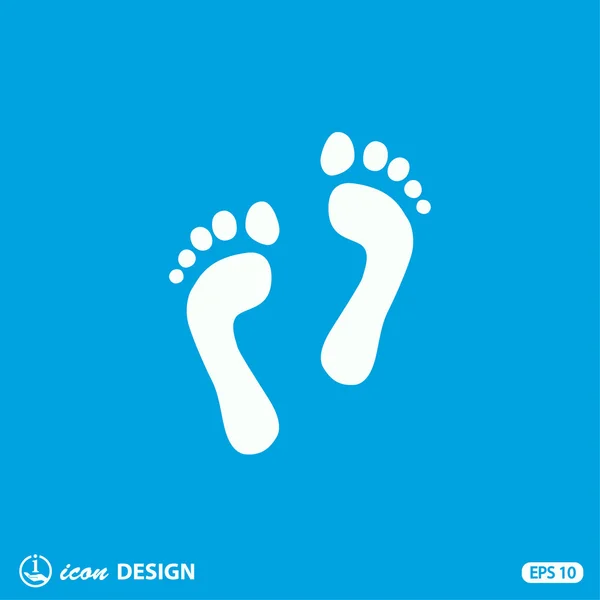 Pictograph of footprints  icon — Stock Vector