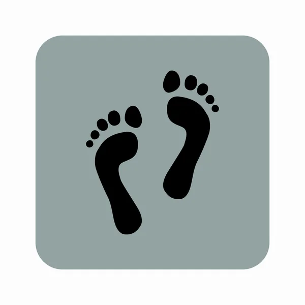 Pictograph of footprints  icon — Stock Vector