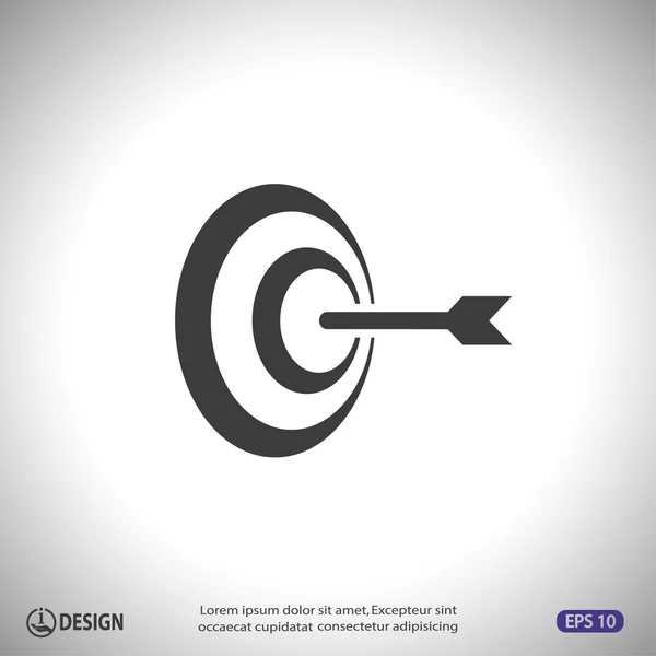 Pictograph target dengan panah - Stok Vektor