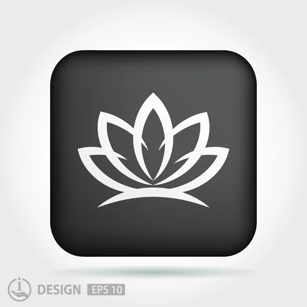 Piktographie der Lotusblume — Stockvektor