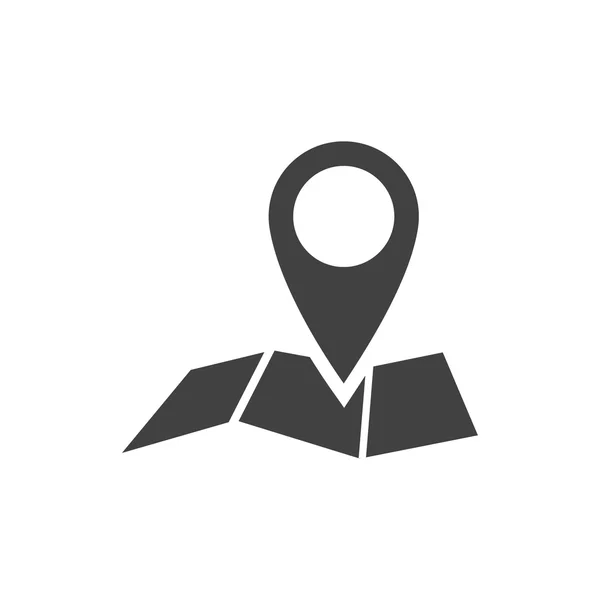 Pin en el icono de mapa — Vector de stock