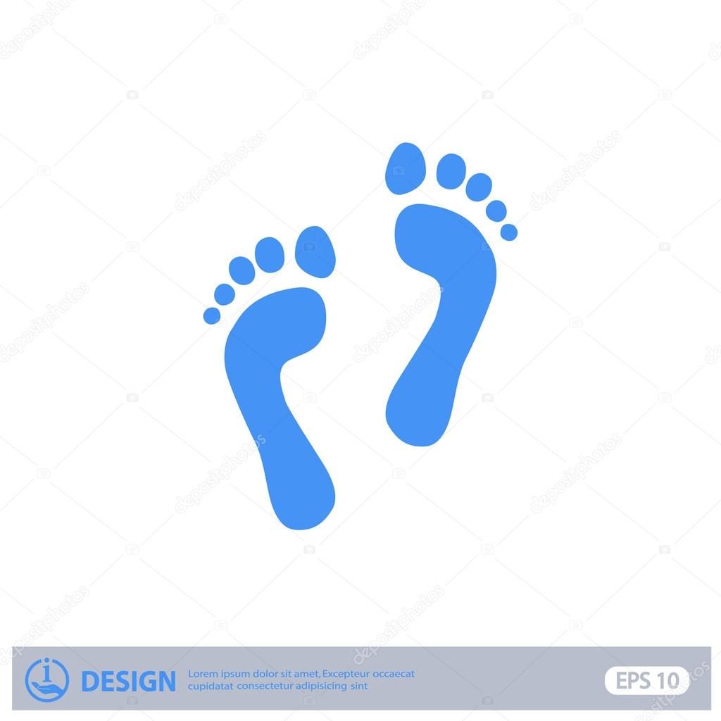 Pictograph of footprints  icon