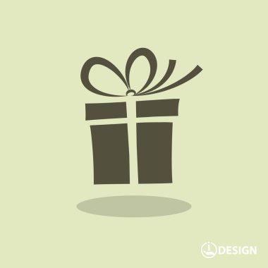 Pictograph of gift box clipart