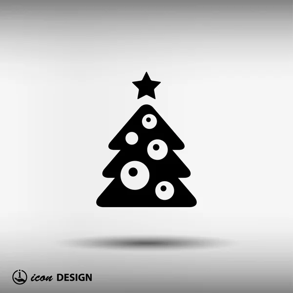 Pictograph of christmas tree — Stock Vector