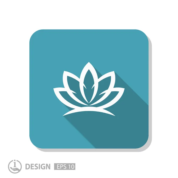Pictogramme de beau lotus — Image vectorielle