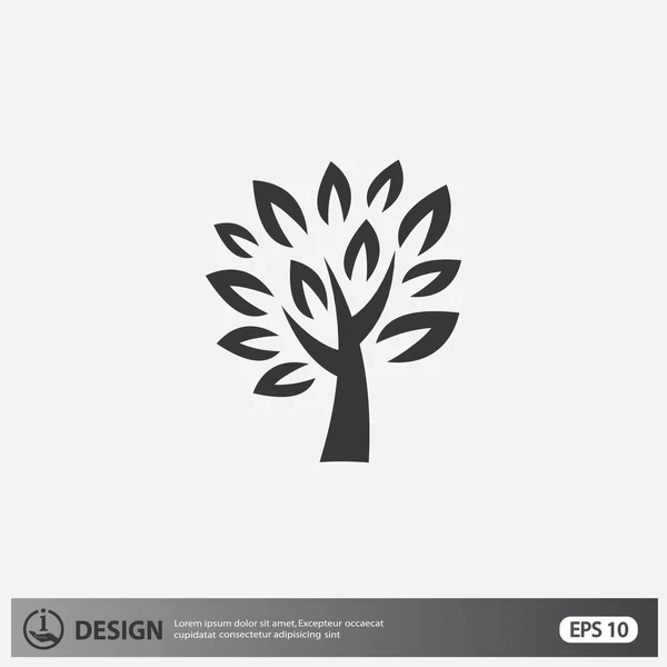 Pictograma do ícone da árvore — Vetor de Stock