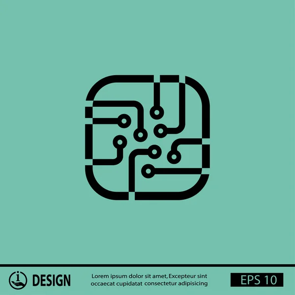 Pictograph van circuit board — Stockvector