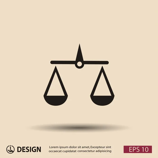 Pictografia de escalas de justiça — Vetor de Stock