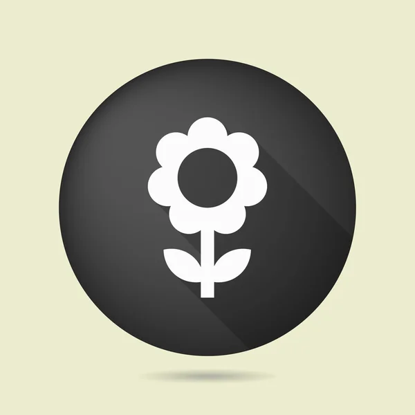Pictograph van bloem silhouet — Stockvector