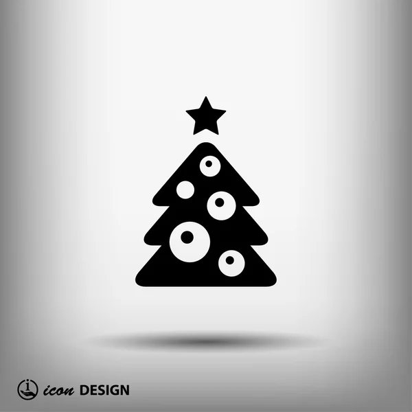 Pictograph of christmas tree — Stock Vector