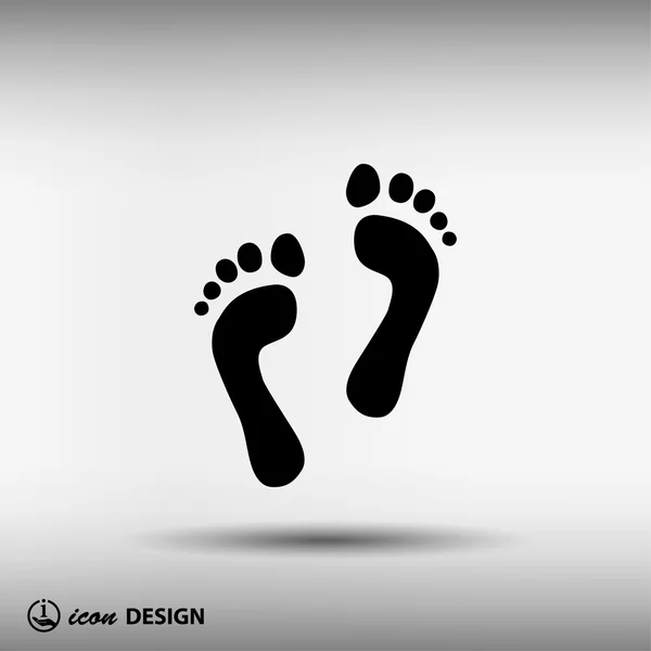 Pictograph of footprints  icon — Stock Vector