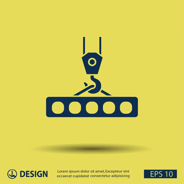 Pictograph van de haak van de kraan — Stockvector