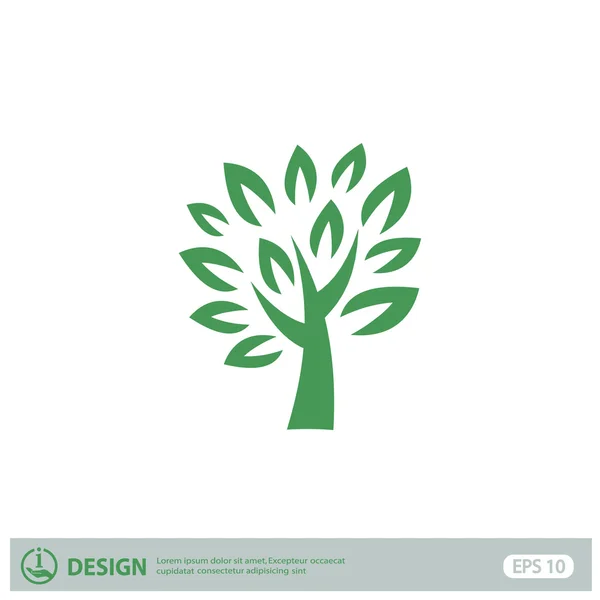 Pictograph of tree icon — Stock Vector