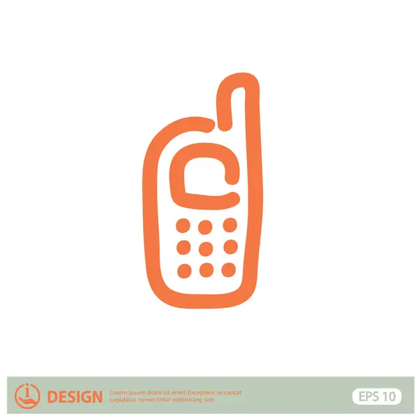 Pictograph mobiltelefon — Stock vektor