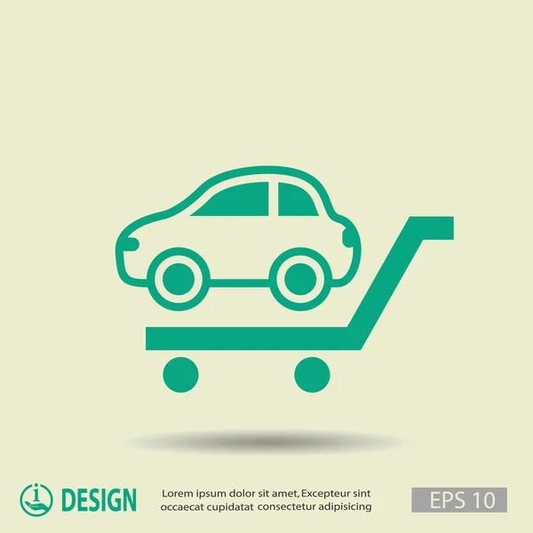 Pictograph of car icon — Stock Vector