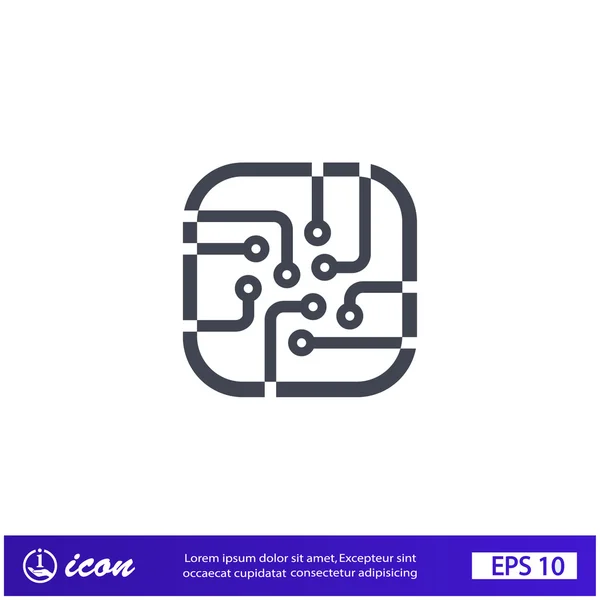 Pictograph van circuit board — Stockvector