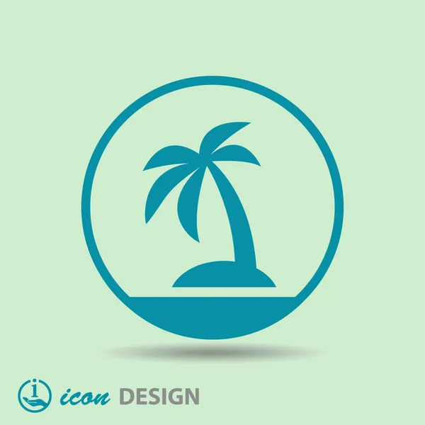 Ikona z ostrova palm — Stockový vektor