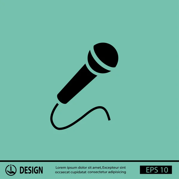 Eenvoudige microfoon pictogram — Stockvector