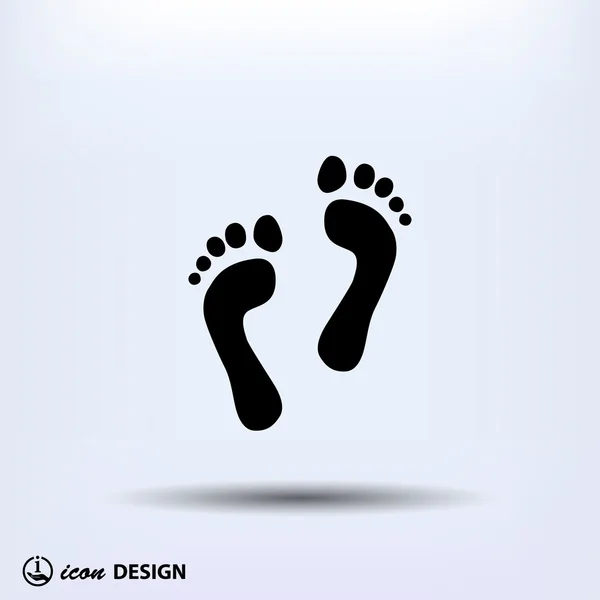 Pictograph av footprints ikonen — Stock vektor