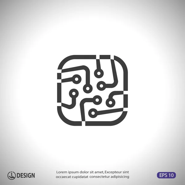 Pictograph van circuit board — Stockvector