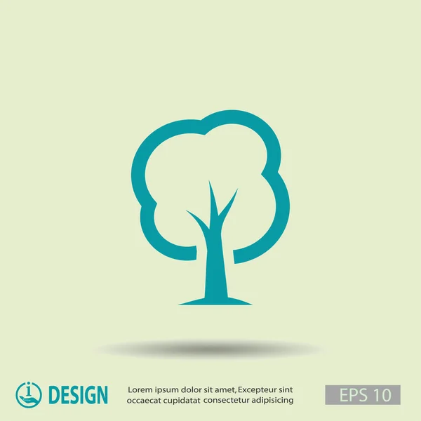 Pictograph of tree icon — Stock Vector