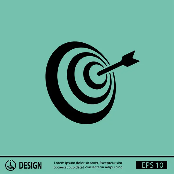 Pictograaf van doelwit met pijl — Stockvector