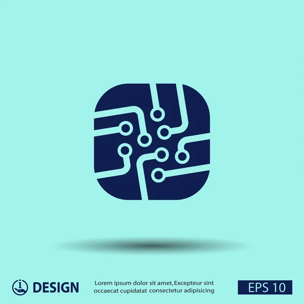 Pictograph van circuit board — Stockvector