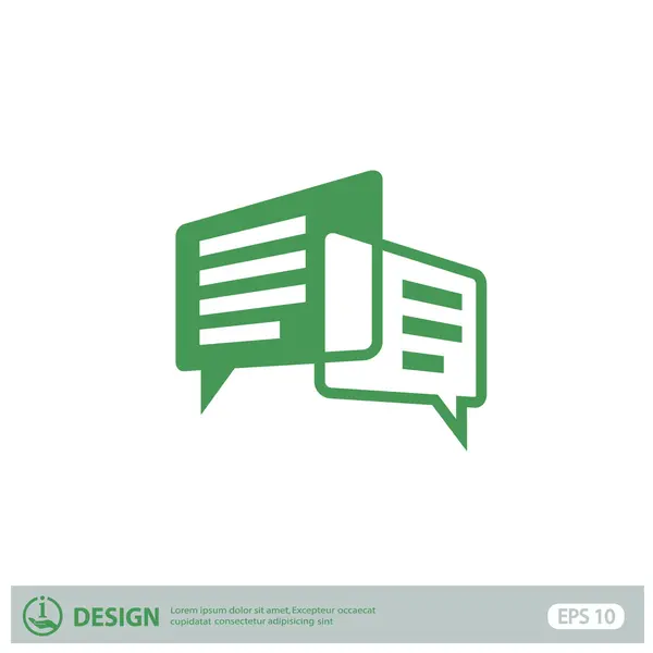Pictograph dari pesan atau percakapan - Stok Vektor
