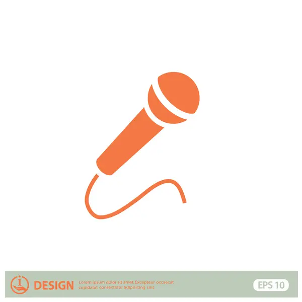 Simple microphone icon — Stock Vector