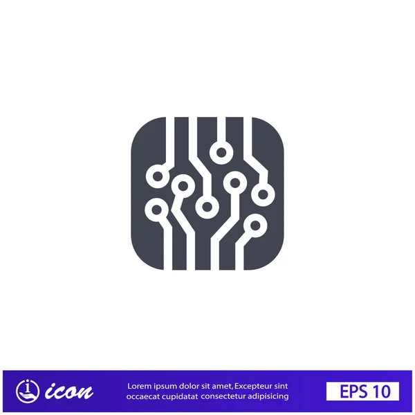 Pictogramme de la carte de circuit imprimé — Image vectorielle