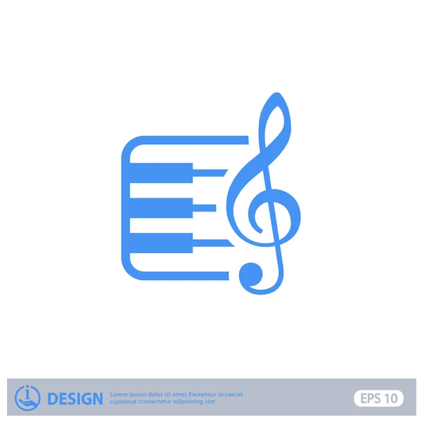 Tecla de música y teclado — Vector de stock