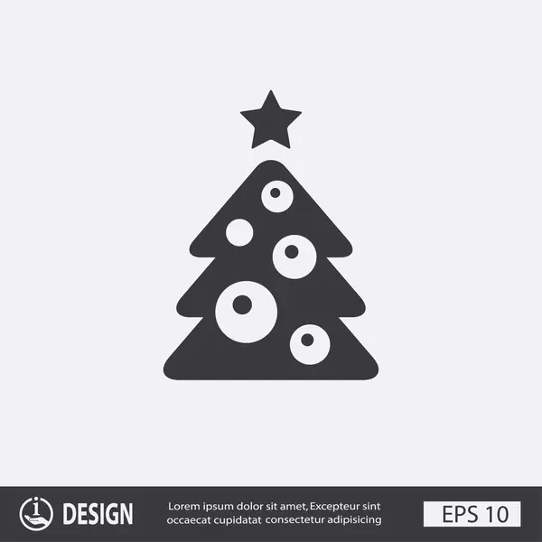 Pictograph of christmas tree — Stock Vector